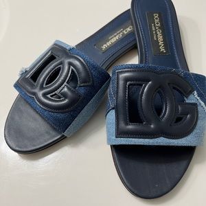 Womens size 9 Dolce and Gabbana patchwork denim sandals